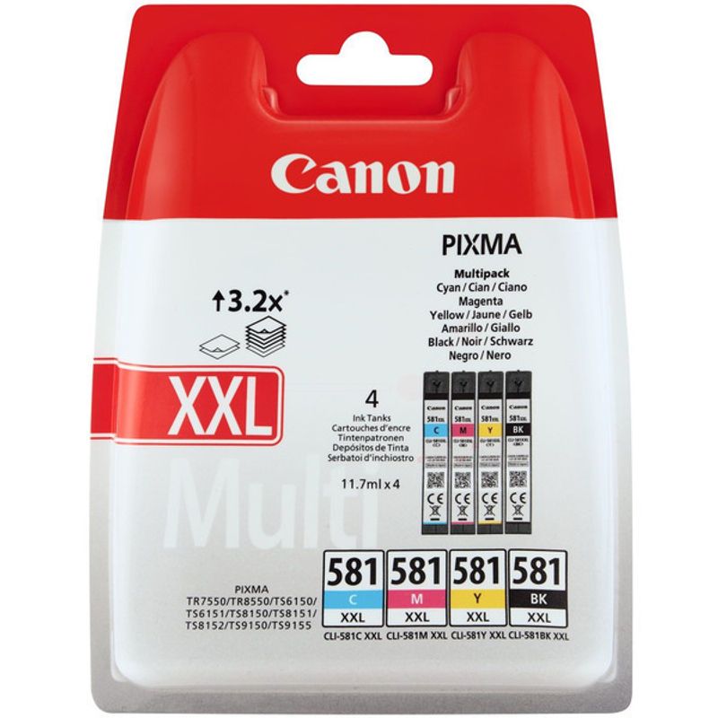 Original Canon 1998C005 / CLI581XXL Tintenpatrone MultiPack 