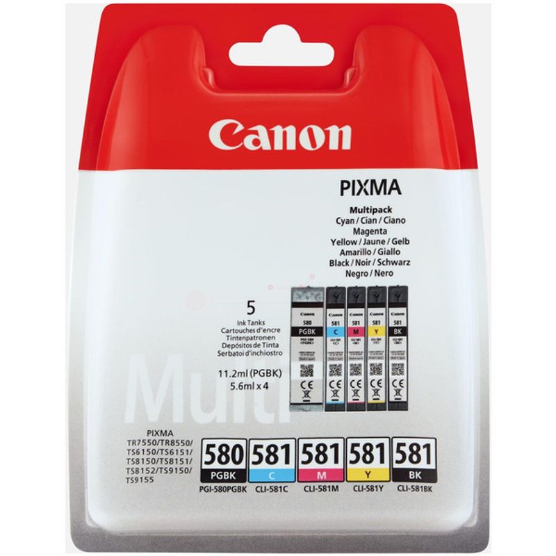Original Canon 2078C006 / PGI580CLI581CMYK Cartouche d'encre multi pack 