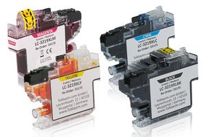 Multipack compatibel met Brother LC-3219 XL VAL bevat 1 x LC-3219 XL BK Inktcartridge, 1 x LC-3219 XL C Inktcartridge, 1 x LC-3219 XL M Inktcartridge, 1 x LC-3219 XL Y Inktcartridge