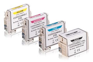 Multipack compatible with Epson C13T27154010 / 27XL contains 1xBK, 1xC, 1xM, 1xY