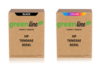 greenline Multipack vervangt HP T6N04AE / 303XL bevat 2x Printkop cartridge