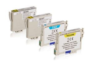 Multipack compatible with Epson C13T05414010 / T0541 contains 1xBK, 1xC, 1xM, 1xY