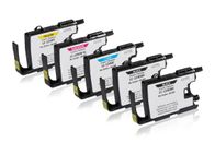 Multipack compatible with Brother LC-1240 VAL BP contains 2 x LC-1240 BK Ink Cartridge, 1 x LC-1240 C Ink Cartridge, 1 x LC-1240 M Ink Cartridge, 1 x LC-1240 Y Ink Cartridge