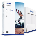 TECNO SPEED paquet avantageux 5x papier à copier / papier pour imprimante, 2.500 feuilles, DIN A4, 80 g/m², blanc