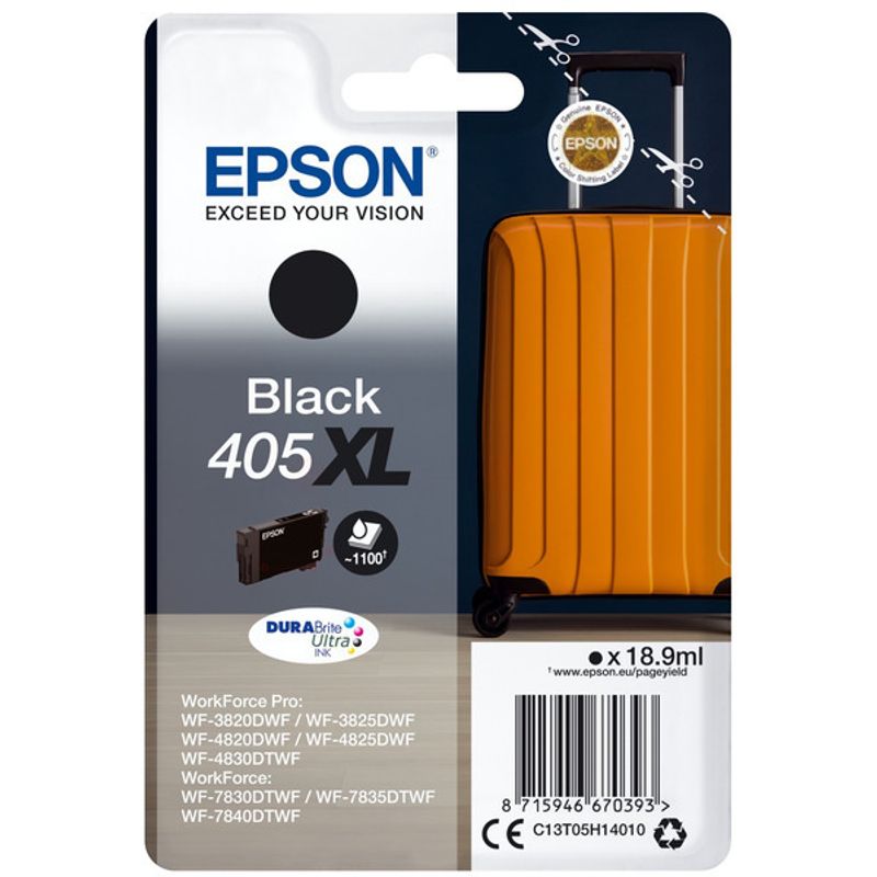 Original Epson C13T05H14010 / 405XL Tintenpatrone schwarz 