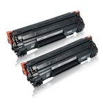 Set économique compatible avec HP CE 285 A / 85A contient 2x Cartouche toner