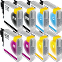 Multipack compatible with Brother LC-1100 VAL BP contains 8x Ink Cartridge 