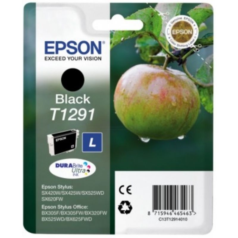 Original Epson C13T12914012 / T1291 Tintenpatrone schwarz 