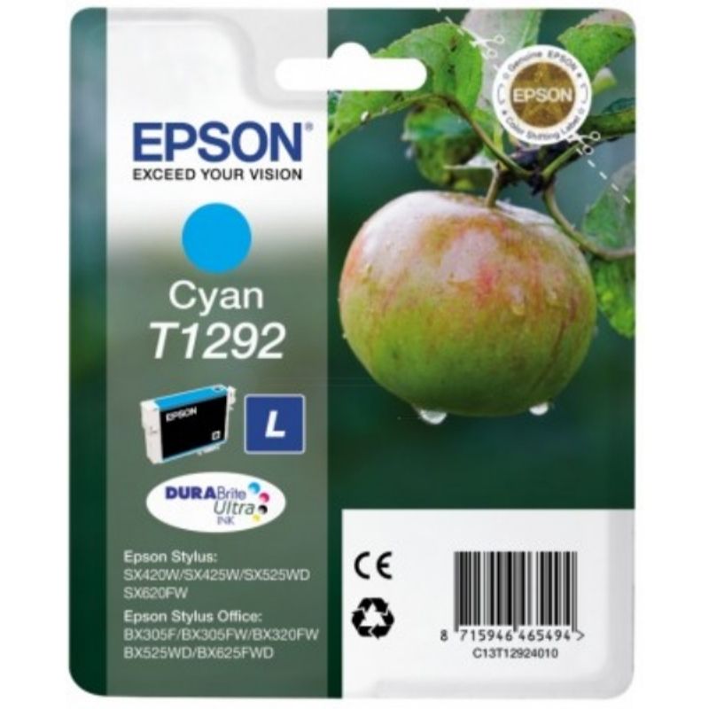 Original Epson C13T12924010 / T1292 Tintenpatrone cyan 