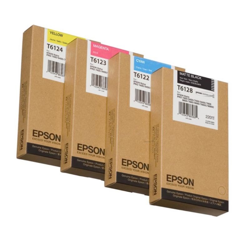 Original Epson C13T612800 / T6128 Tintenpatrone schwarz matt 