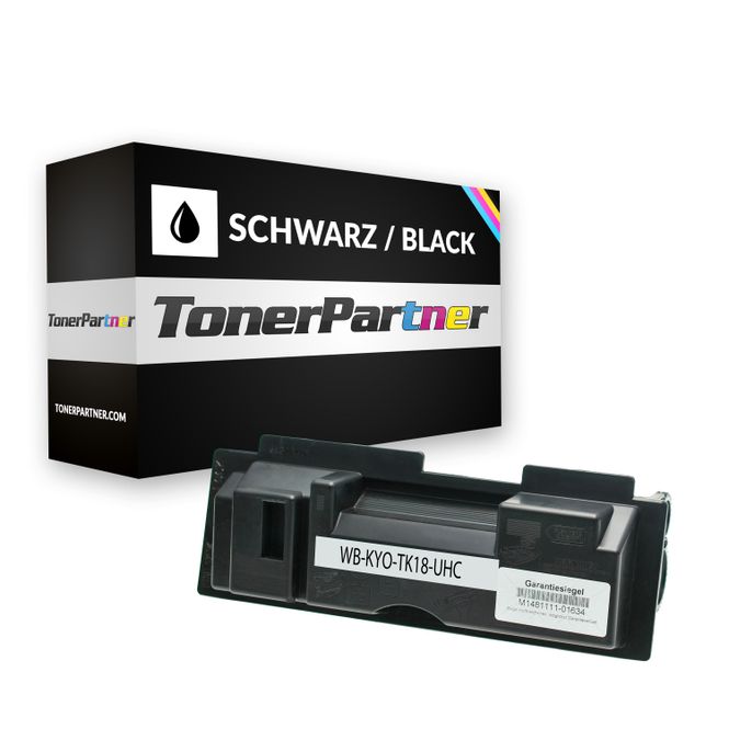 Compatible to Kyocera/Mita 1T02FM0EU0 / TK-18 XL Toner Cartridge, black 