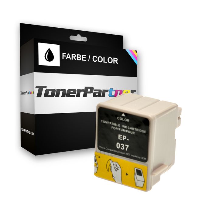 Kompatibel zu Epson C13T03704010 / T037 Tintenpatrone, color 