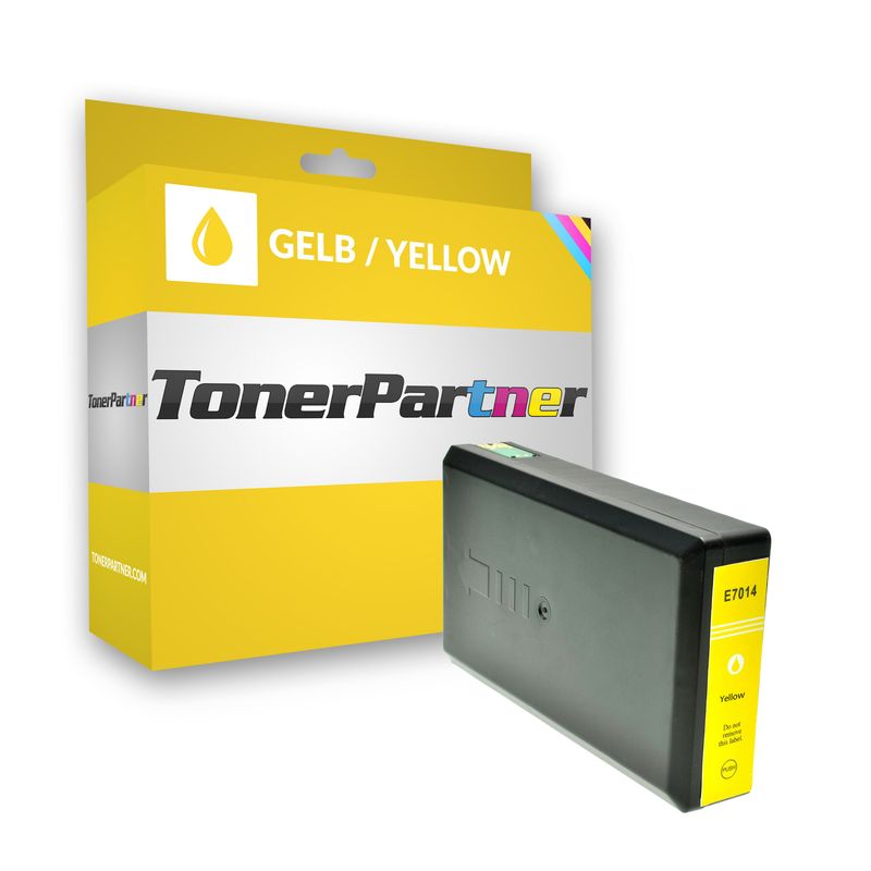 Kompatibel zu Epson C13T70144010 / T7014 Tintenpatrone, gelb 