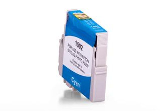 Compatible to Epson C13T15924010 / T1592 Ink Cartridge, cyan 