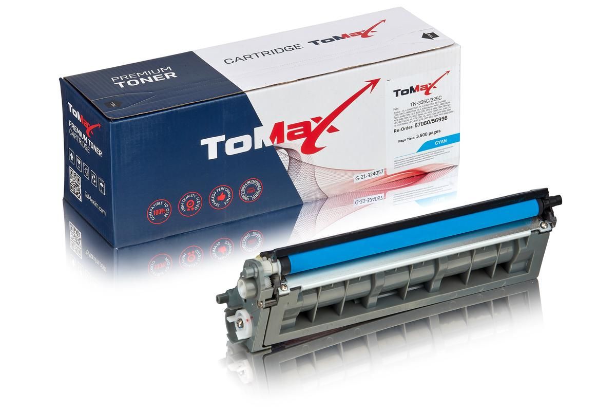 ToMax Premium ersetzt Brother TN-325C Toner, cyan 