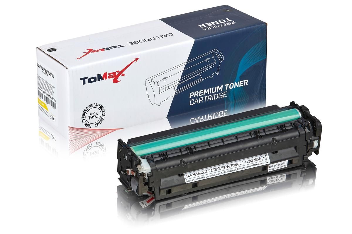 ToMax Premium ersetzt Canon 2659B002 / 718Y Toner, gelb 