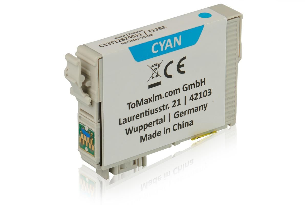 Kompatibel zu Epson C13T12824011 / T1282 Tintenpatrone, cyan 