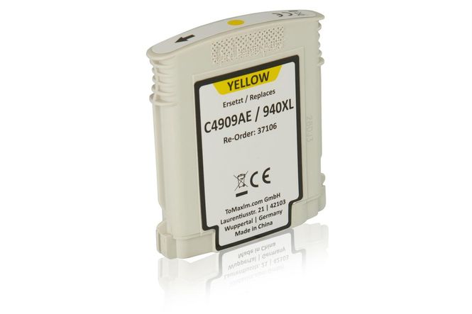 Compatible to HP C4909AE / 940XL Ink Cartridge, yellow 