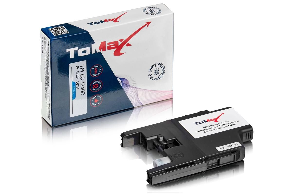 ToMax Premium ersetzt Brother LC-1240C Tintenpatrone Cyan 