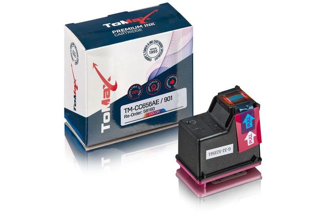 ToMax Premium alternativo a HP CC656AE / 901 Cartucho de tinta, color 