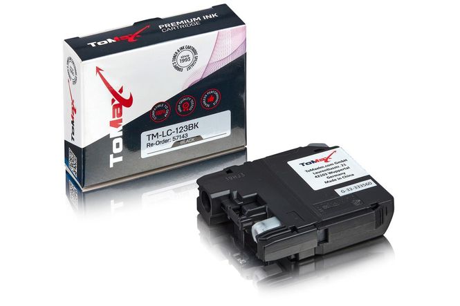 ToMax Premium voor Brother LC-123BK Inktcartridge, zwart 