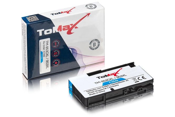 ToMax Premium replaces HP F6U16AE / 953XL Ink Cartridge, cyan 