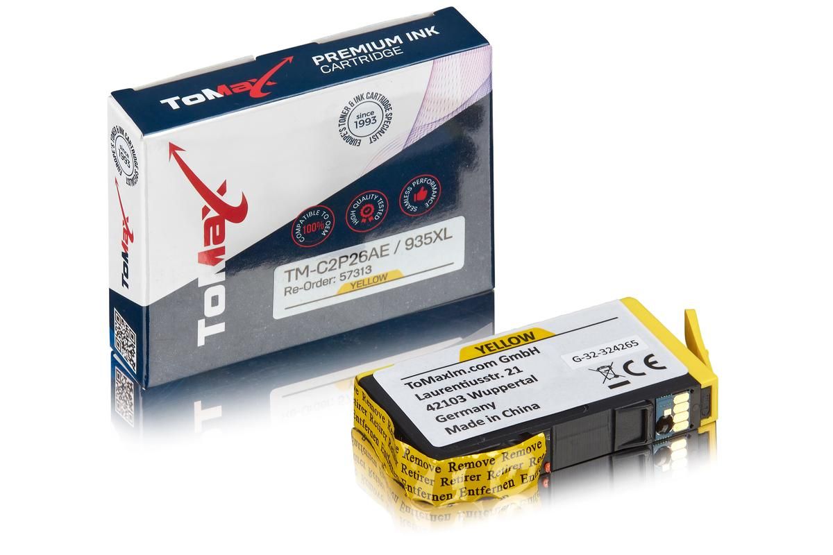 ToMax Premium ersetzt HP C2P26AE / 935XL Tintenpatrone, gelb 