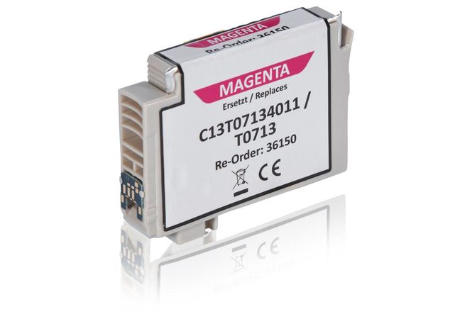 Compatible to Epson C13T07134011 / T0713 Ink Cartridge, magenta 
