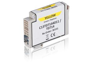 Kompatibel zu Epson C13T07144011 / T0714 Tintenpatrone, gelb 