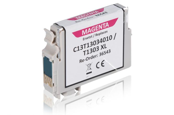 Compatible to Epson C13T13034010 / T1303 Ink Cartridge, magenta 