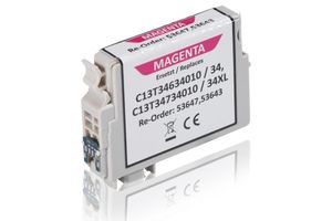 Kompatibel zu Epson C13T34734010 / 34XL Tintenpatrone, magenta 