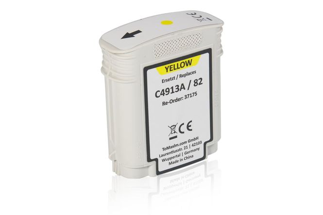Compatible to HP C4913A / 82 Ink Cartridge, yellow 