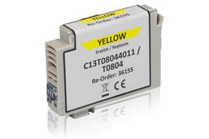 Compatibile con Epson C13T08044011 / T0804 Cartuccia d'inchiostro, giallo 