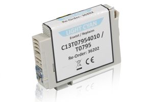 Compatible to Epson C13T07954010 / T0795 Ink Cartridge, light cyan 