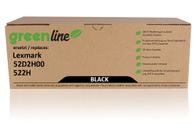 greenline vervangt Lexmark 52D2H00 / 522H Tonercartridge, zwart