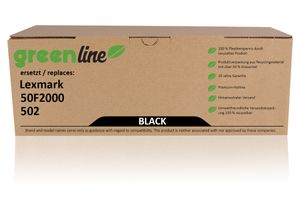 greenline ersetzt Lexmark 50F2000 / 502 Tonerkartusche, schwarz 