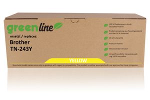 greenline vervangt Brother TN-243 Y XL Tonercartridge, geel
