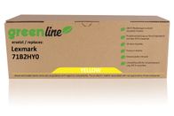 greenline remplace Lexmark 71B2HY0 Cartouche toner, jaune