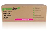 greenline vervangt Lexmark 70C20M0 / 702M Tonercartridge, magenta