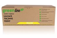 greenline vervangt Lexmark 70C2HY0 / 702HY Tonercartridge, geel