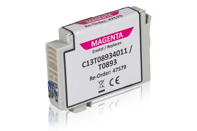 Compatible to Epson C13T08934011 / T0893 Ink Cartridge, magenta 