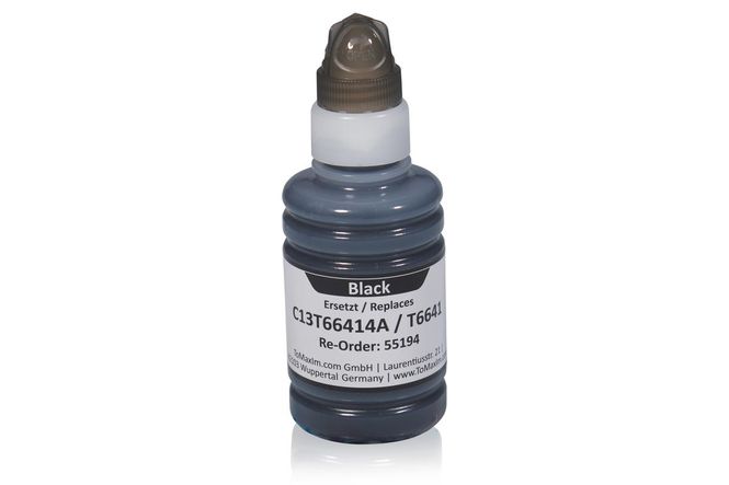 Kompatibel zu Epson C13T66414A / T6641 XL Tintenpatrone, schwarz 