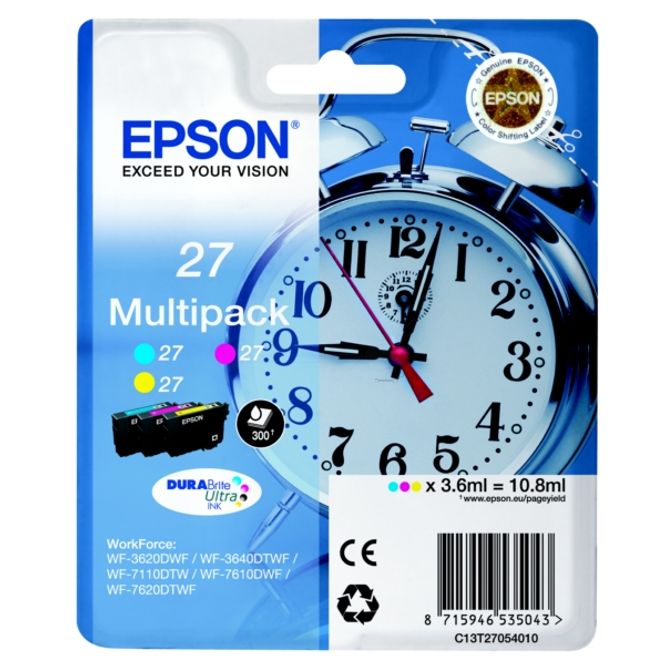 Original Epson C13T27054022 / 27 Ink cartridge multi pack 