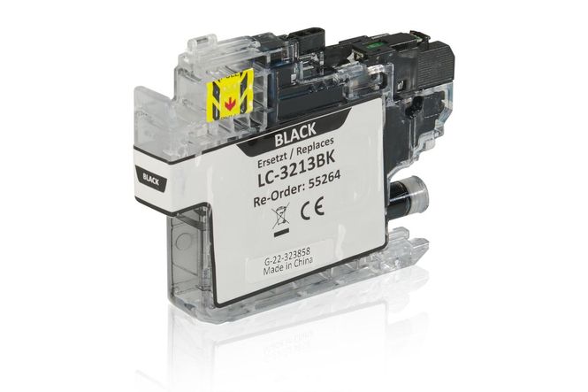 Compatible to Brother LC-3213BK Ink Cartridge, black 