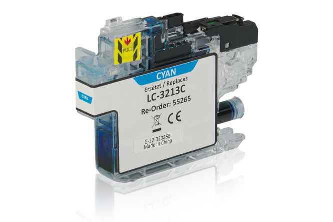 Compatible to Brother LC-3213C Ink Cartridge, cyan 