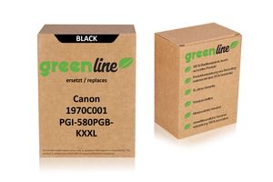 greenline remplace Canon 1970 C 001 / PGI-580 PGBKXXL Cartouche d'encre, noir 