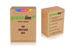 greenline vervangt HP N9J72AE / 301 XL Printkop cartridge, multipack