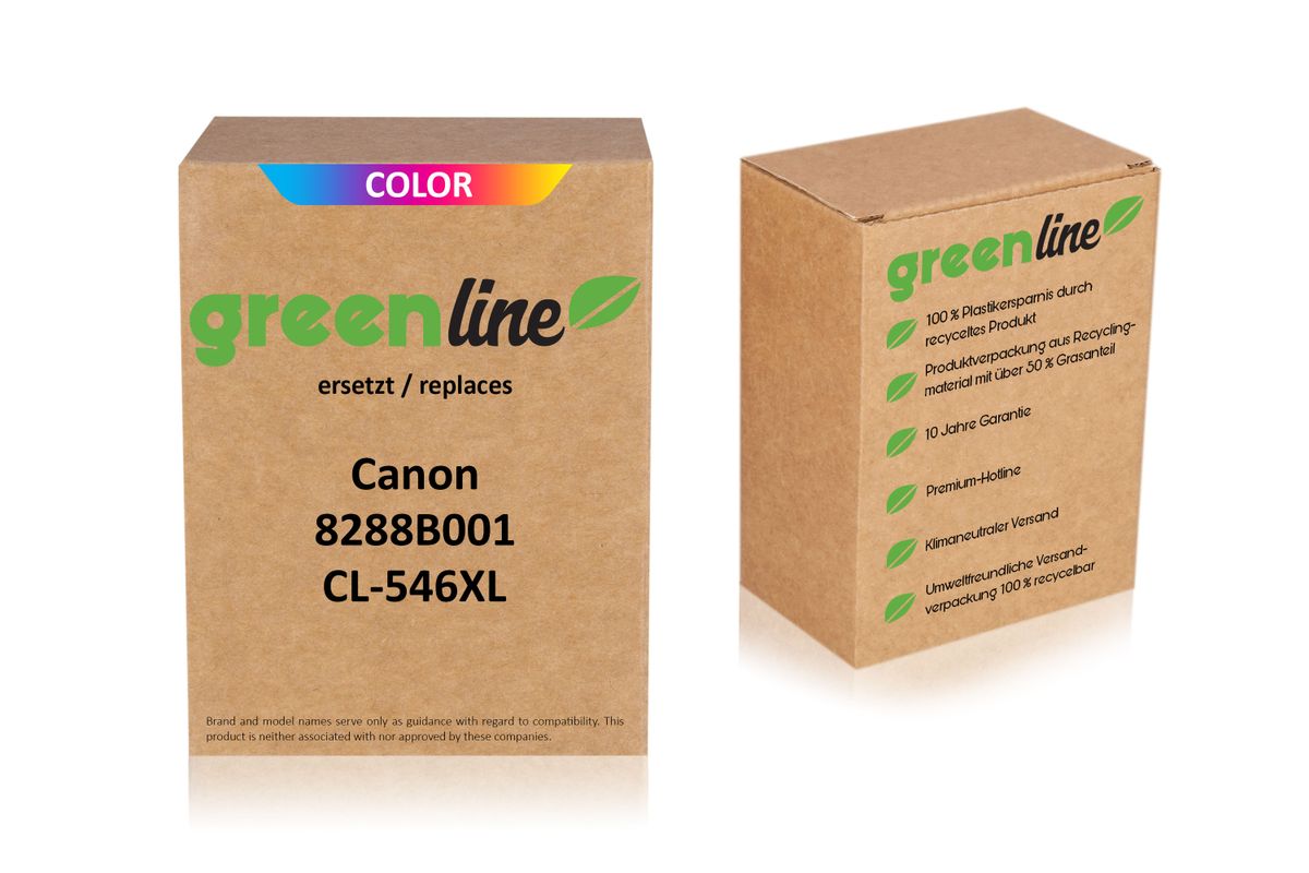 greenline ersetzt Canon 8288 B 001 / CL-546 XL Tintenpatrone, color 