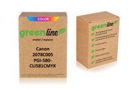 greenline remplace Canon 2078 C 005 / PGI-580 CLI 581 CMYK Cartouche d'encre, multipack