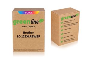 greenline vervangt Brother LC-125 XL RBWBP Inktcartridge, multipack